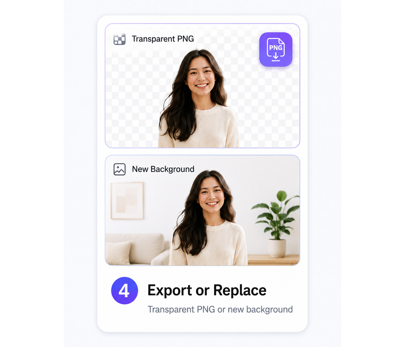 Step 4: Replace or Export the Background