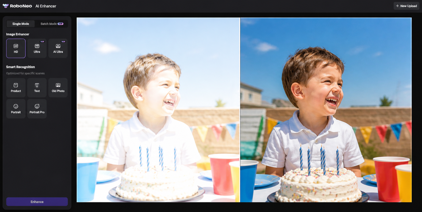 RoboNeo AI Enhancer fixes overexposed photos