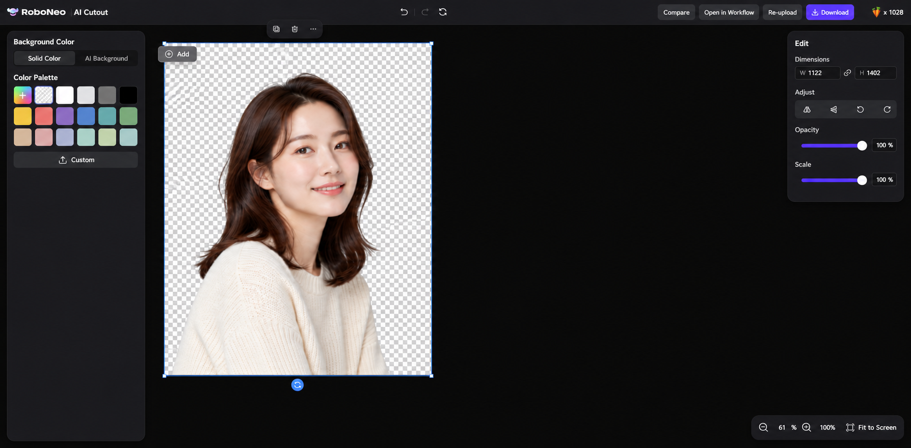 Portrait for RoboNeo background removal