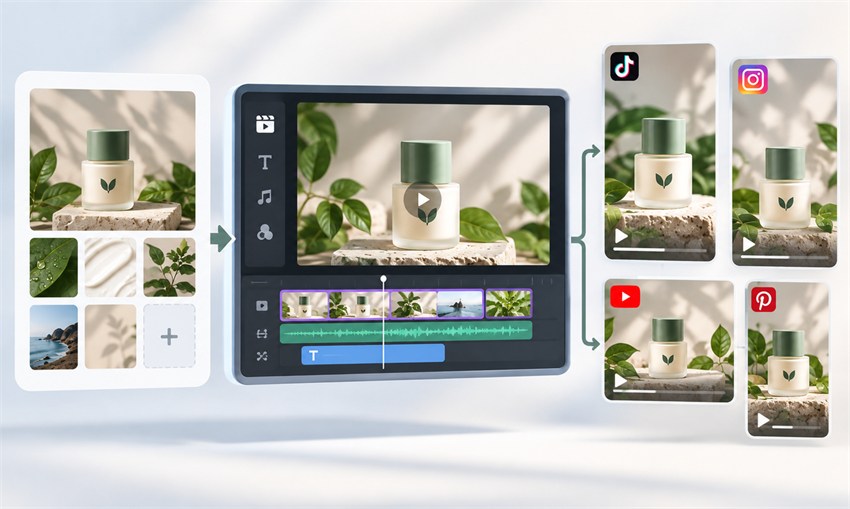 Branded social video editing for multiple platforms Branded social video editing for multiple platforms