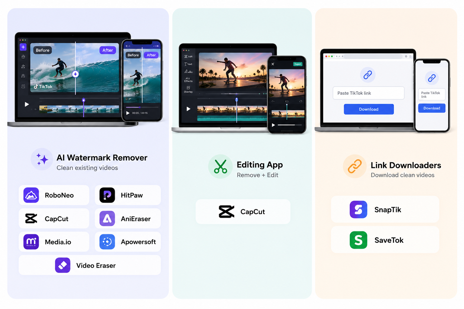 RoboNeo AI TikTok watermark remover tools
