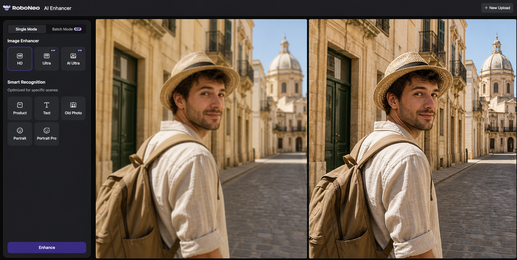 RoboNeo AI Enhancer upscales image detail RoboNeo AI Enhancer upscales image detail