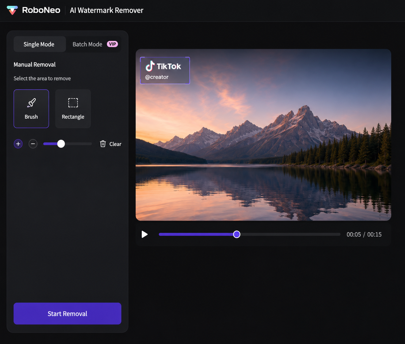 RoboNeo AI TikTok watermark remover