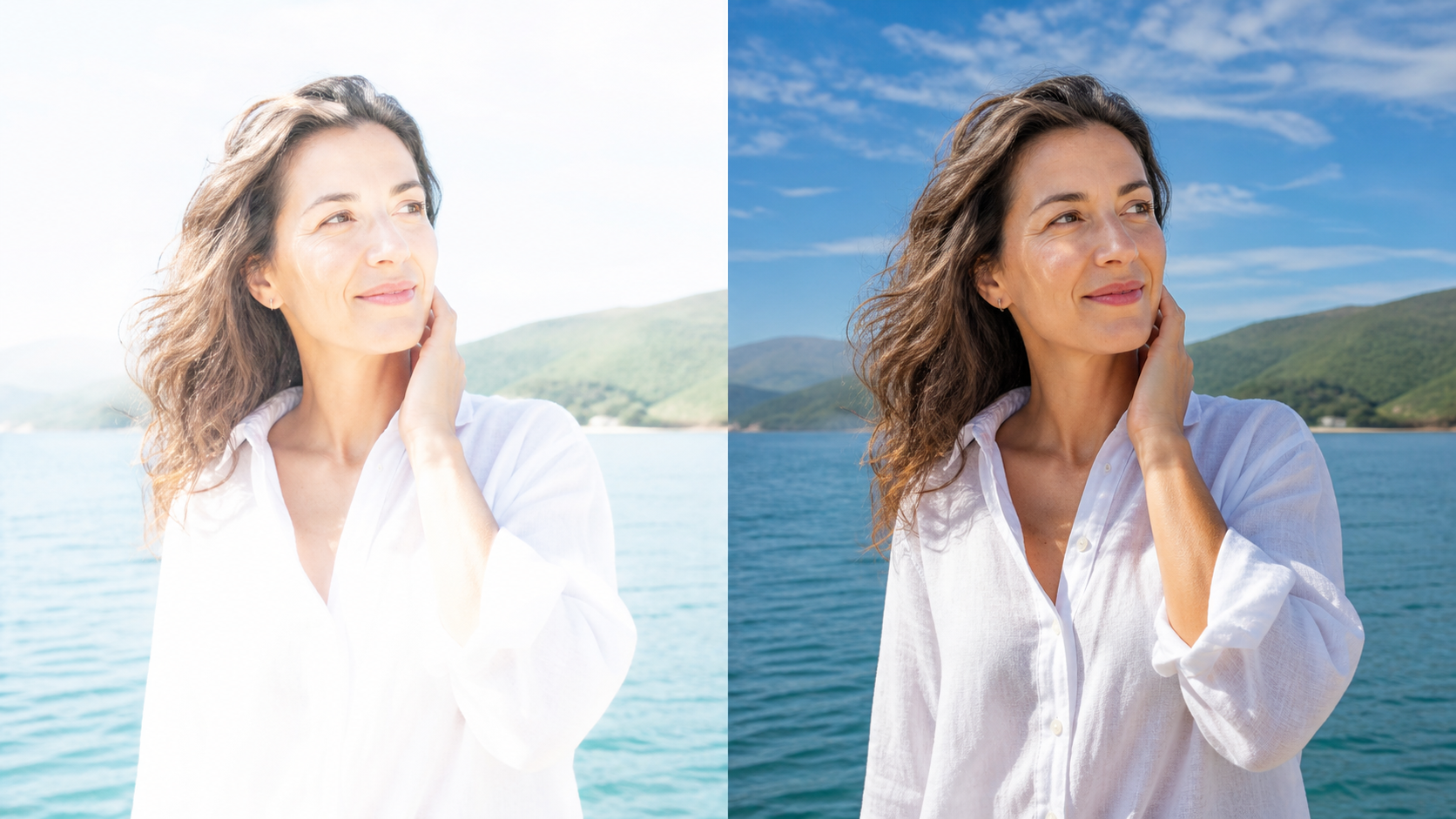 Fixing an overexposed outdoor portrait