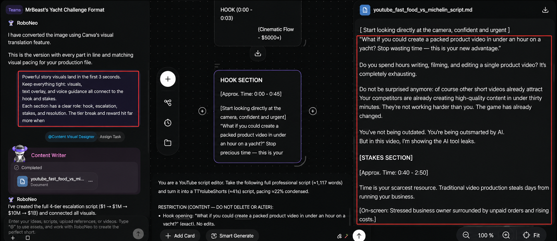 RoboNeo AI YouTube Shorts Script Generator