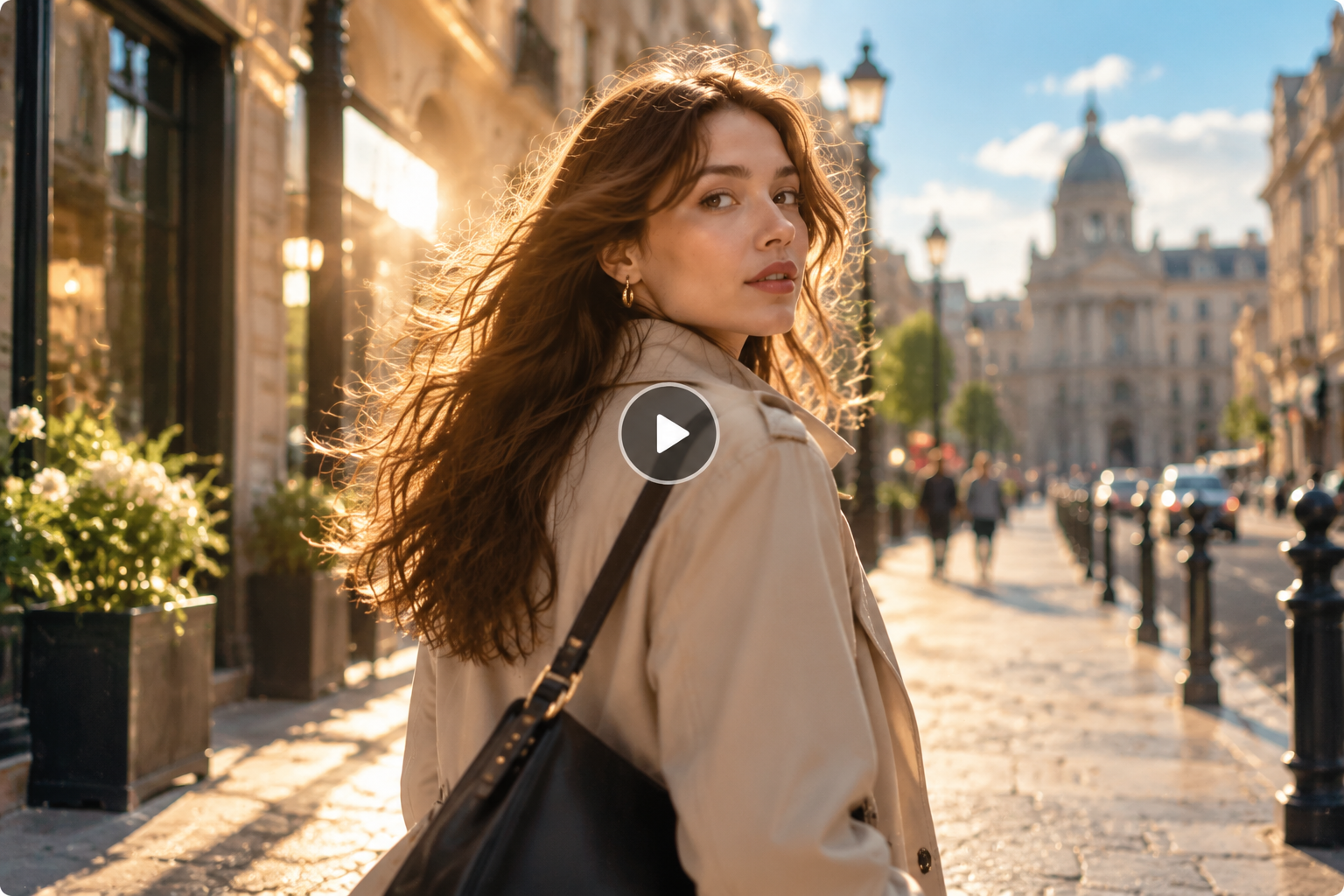 Kling AI cinematic video generation of a woman walking