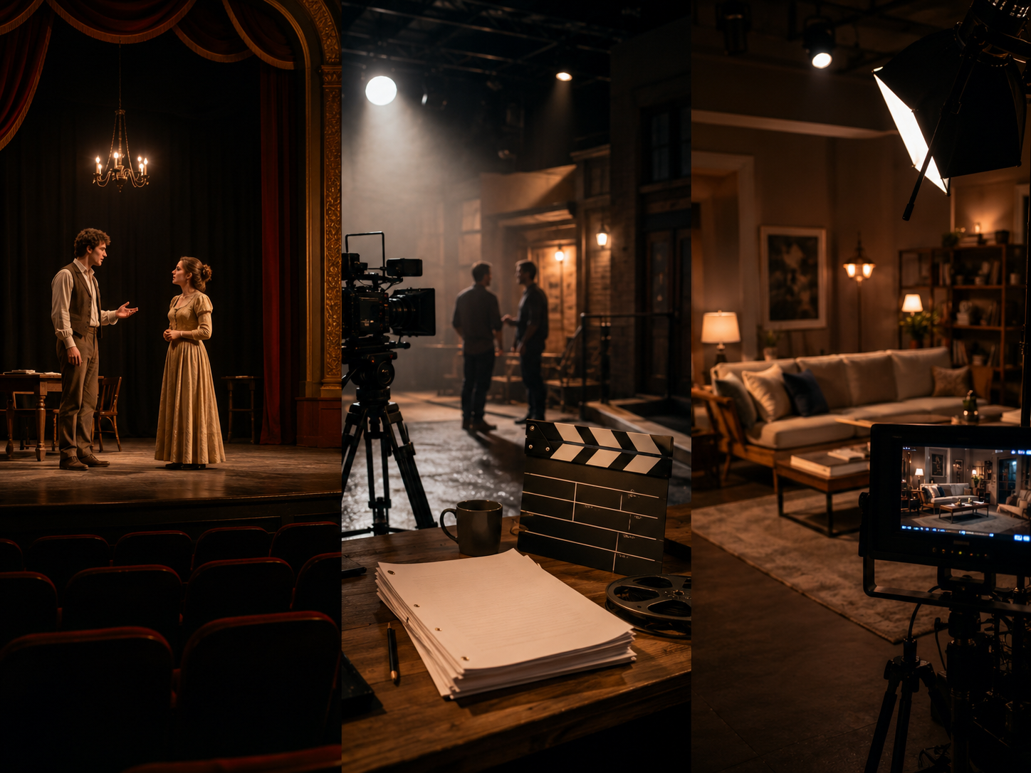 Scriptwriting and film production scene Scriptwriting and film production scene