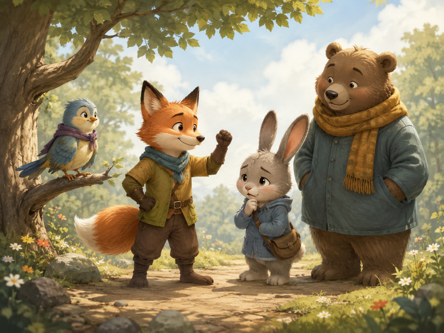 Talking animal characters in stories