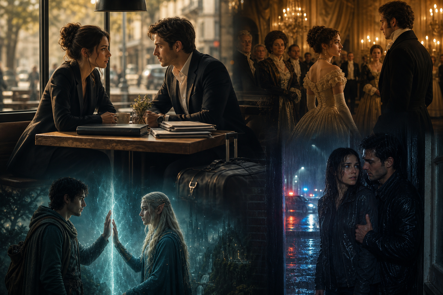 Popular romantic fiction story settings