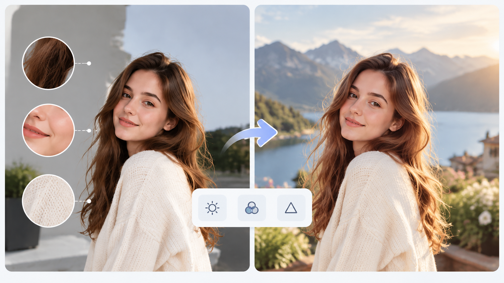 RoboNeo AI photo retouching background match