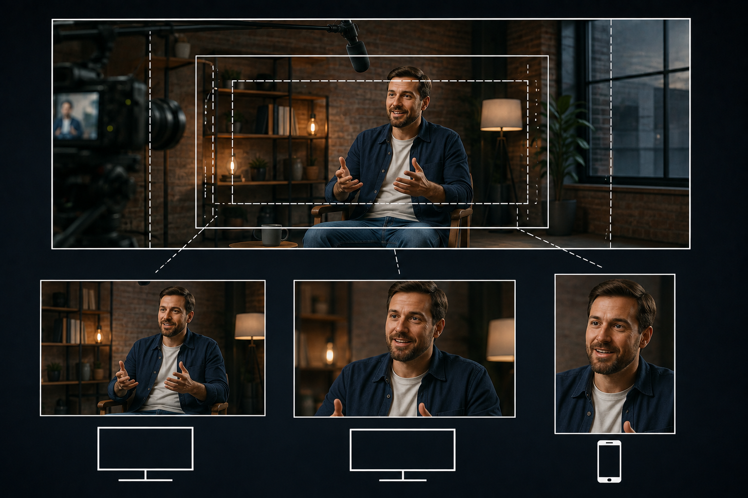 8K video cropping and 4K reframing
