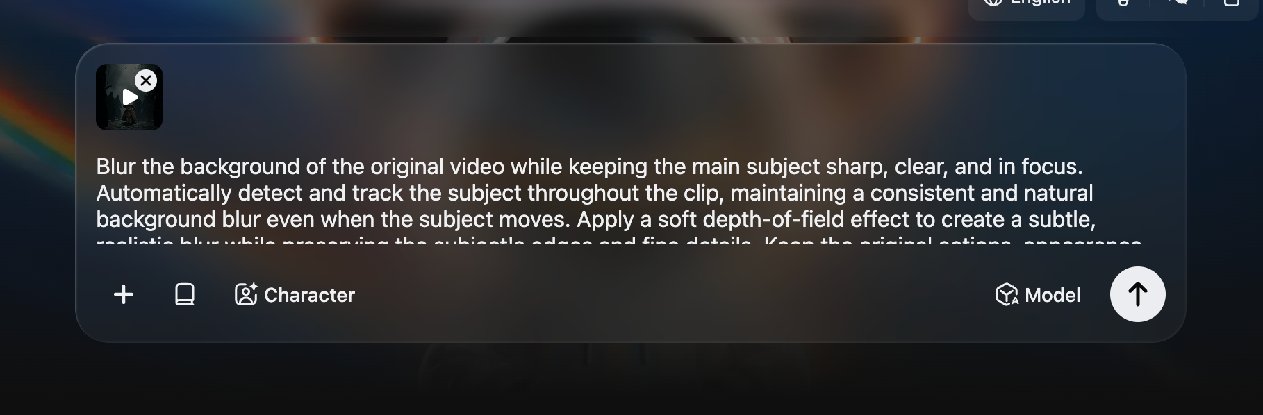 RoboNeo AI video background blur prompt RoboNeo AI video background blur prompt
