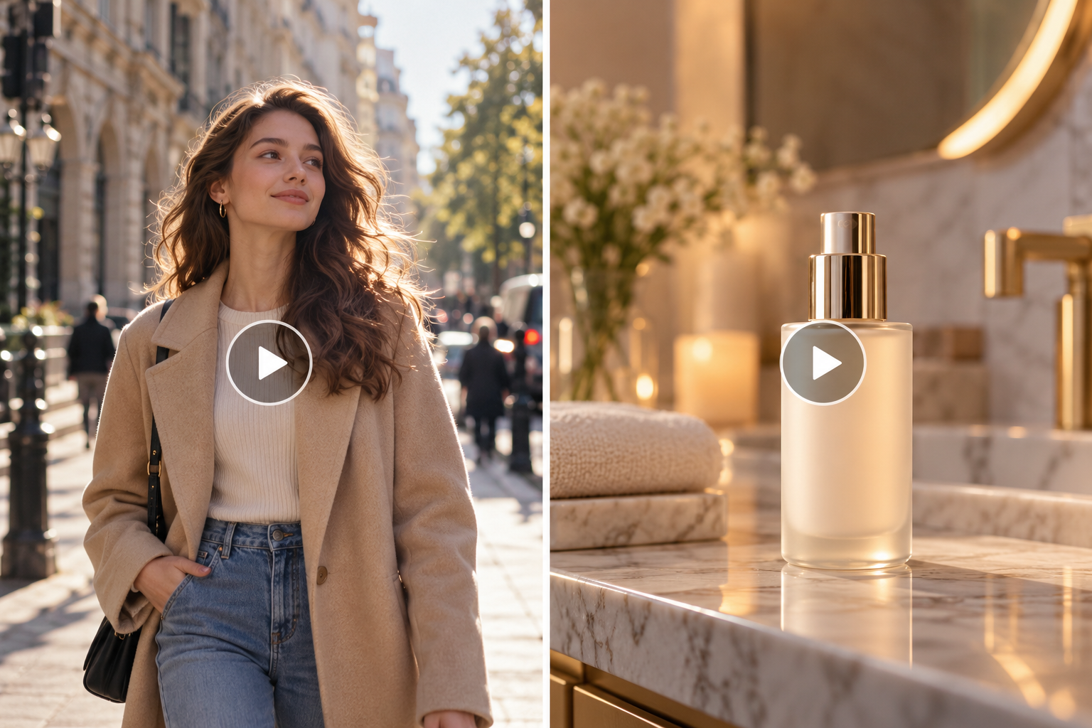 Kling AI video scenes for lifestyle and skincare
