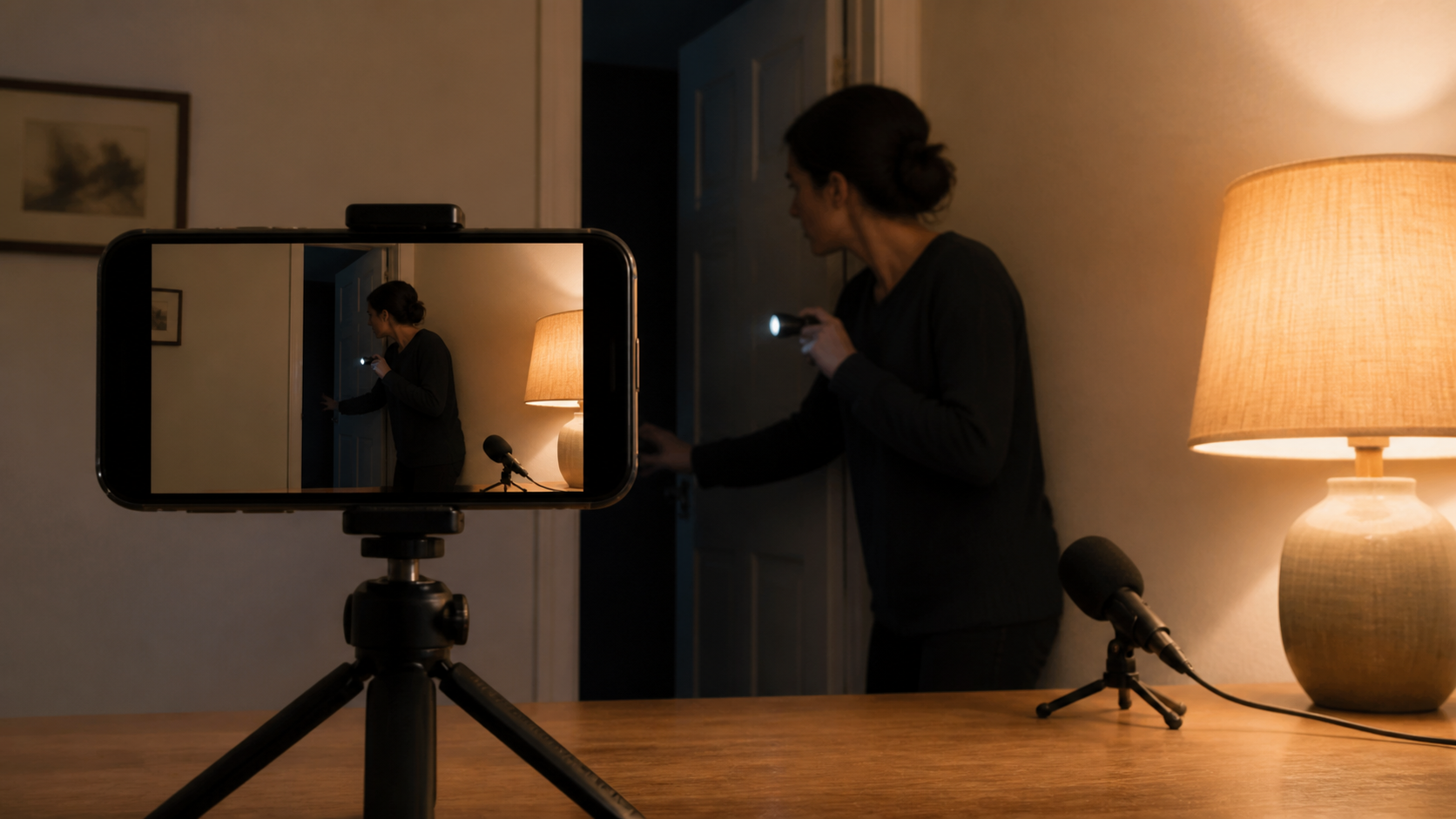 Filming a home movie with a smartphone