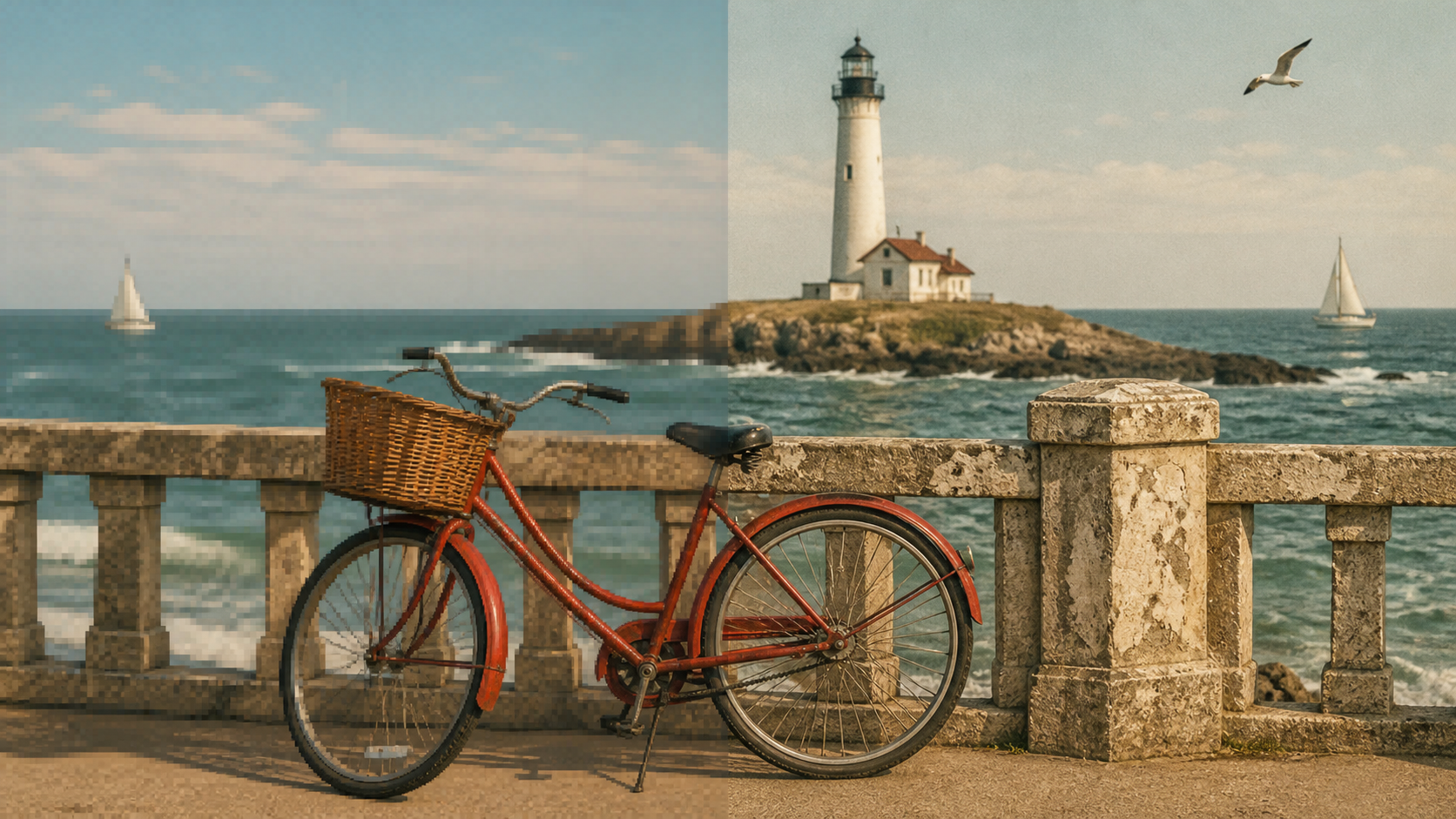 Vintage video upscaling comparison