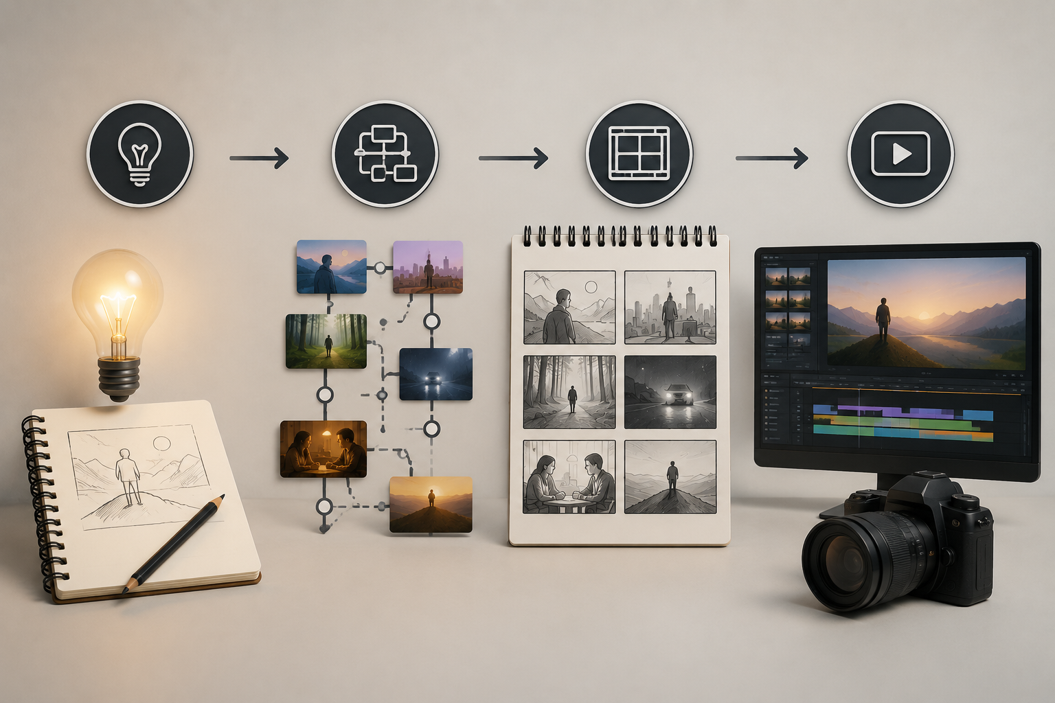 Video story structure planning workflow Video story structure planning workflow