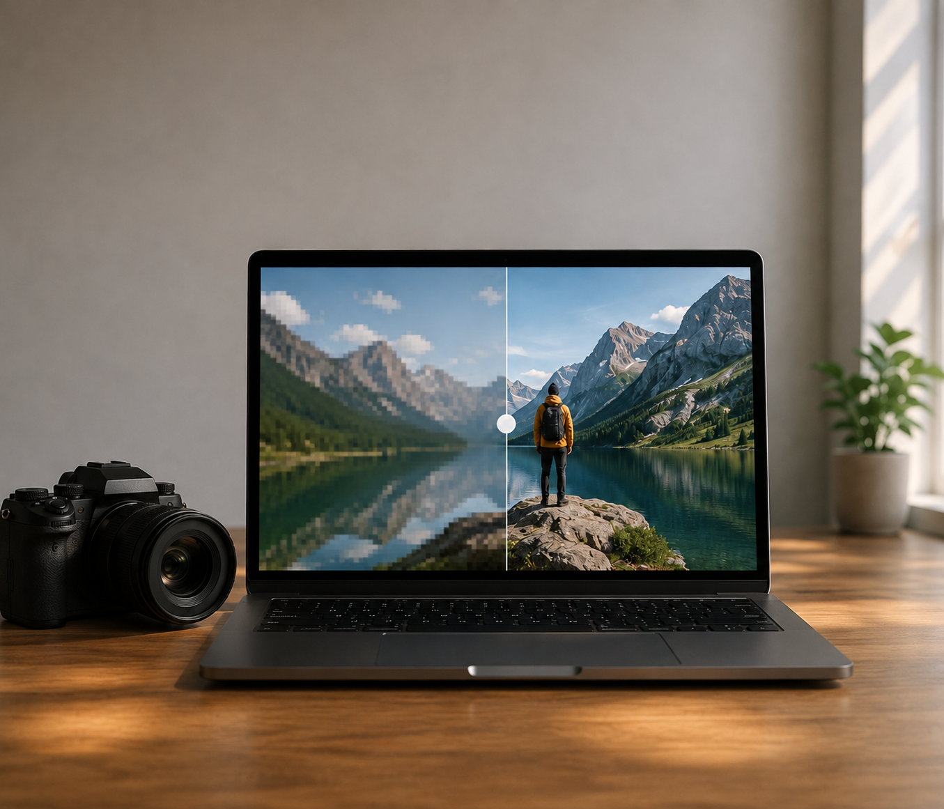 RoboNeo AI Video Enhancer bitrate comparison