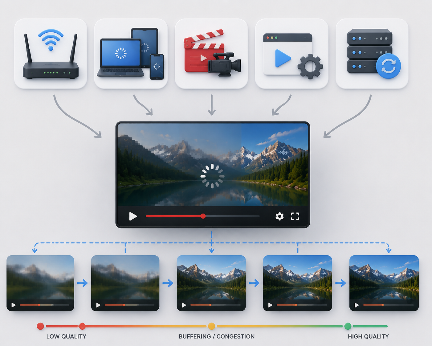 YouTube video quality adjustment factors YouTube video quality adjustment factors