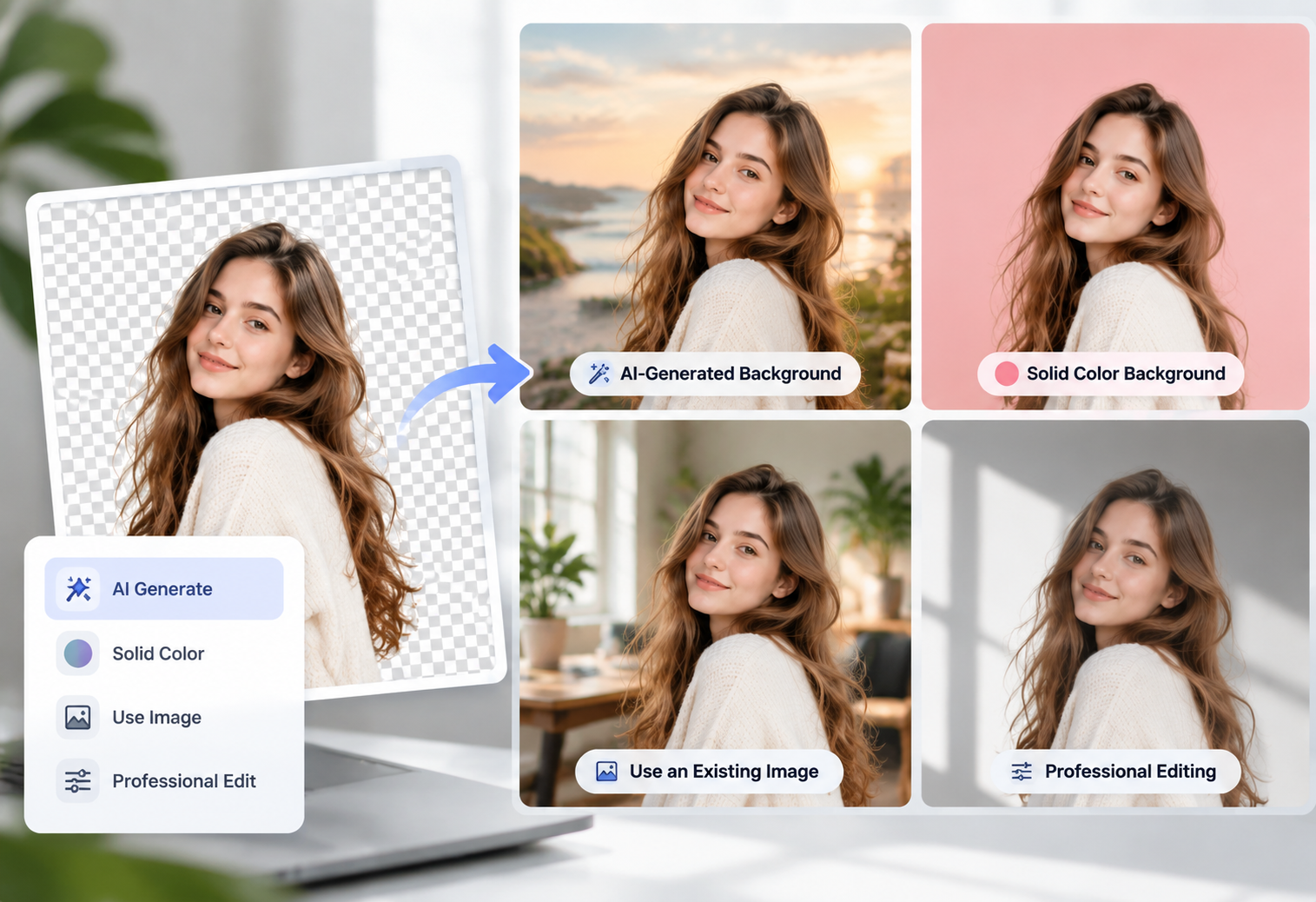 RoboNeo AI background replacement methods