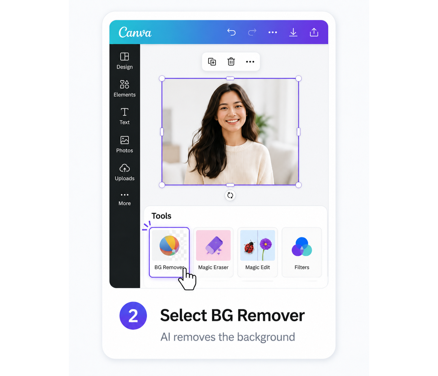 Step 2: Select BG Remover