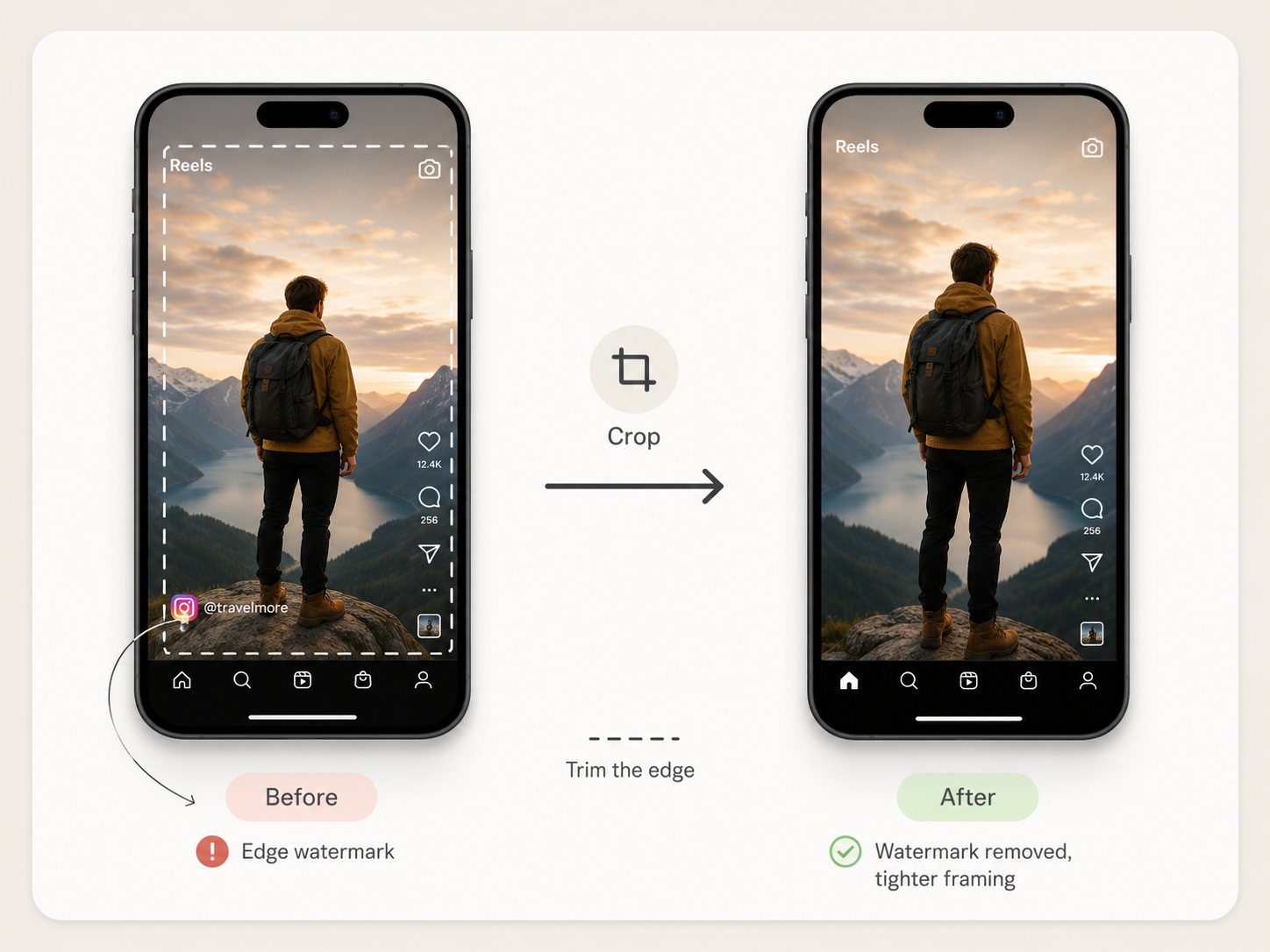 oboNeo Instagram watermark crop