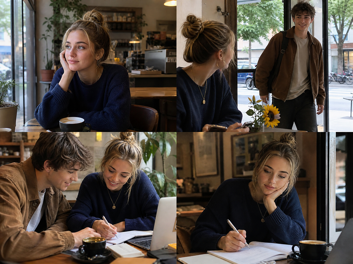 RoboNeo AI storyboard generator cafe love story