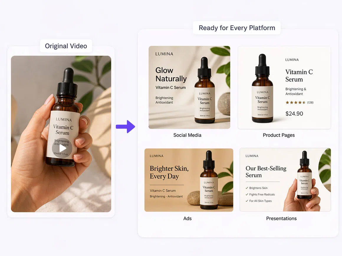 Product video adapted for multiple platforms