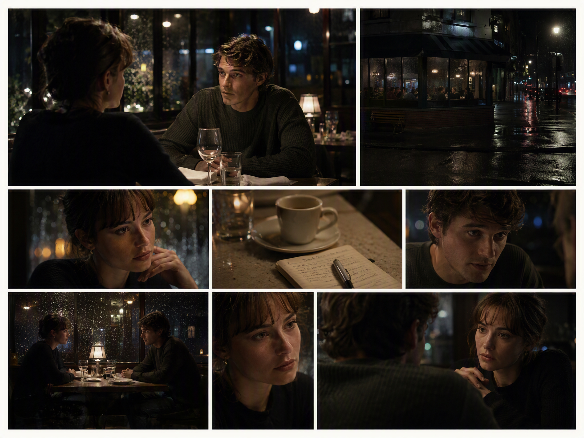 AI scene generator restaurant dialogue