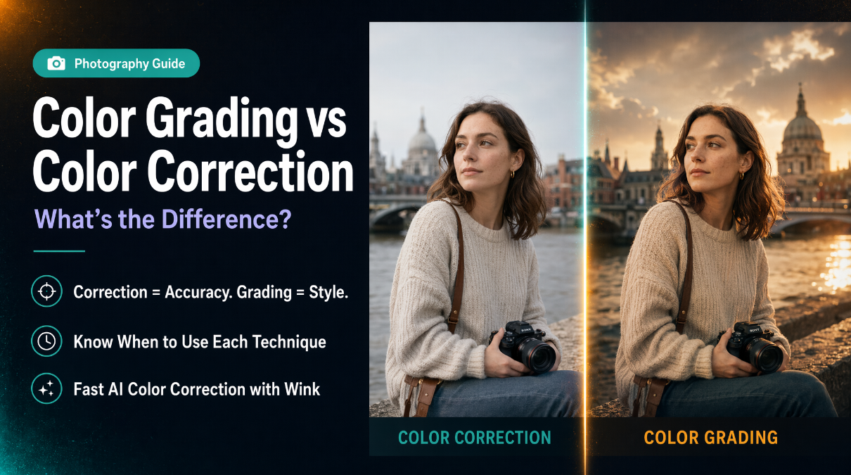 Wink Color Color Grading vs Color Correction: Which One Does Your Photo Need? | Wink