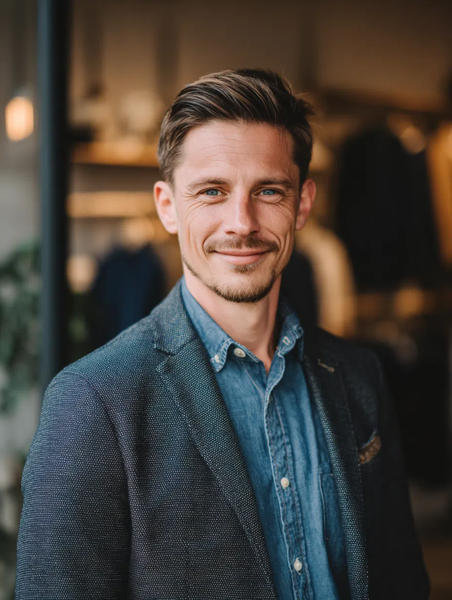 Portrait of a boutique manager representing retail sellers using X-Design’s flyer maker.